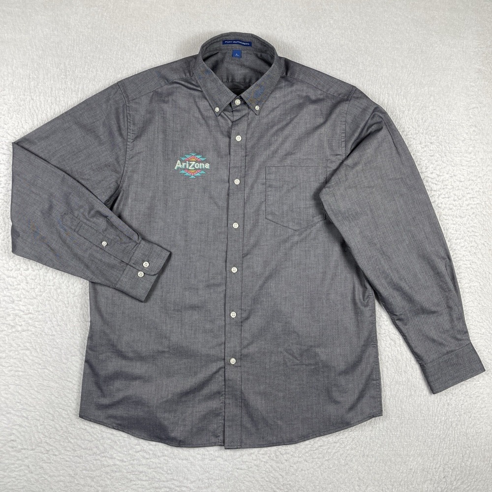 Arizona Iced Tea Shirt Mens Large Gray Casual Employee Workwear Beverage